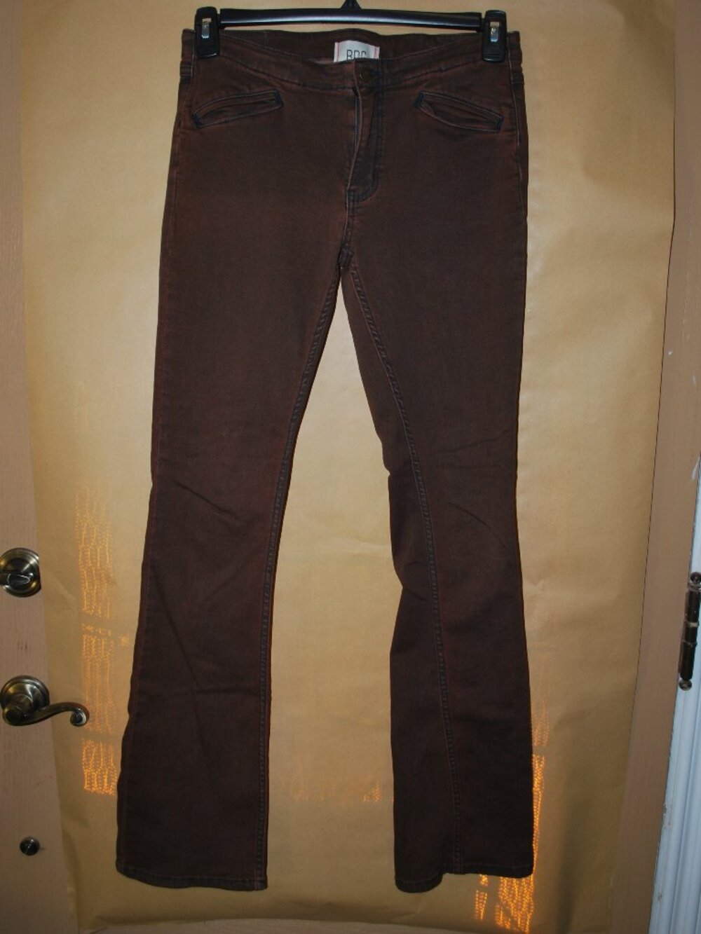BDG Urban Outfitters Burn Out Brown Kick Flare Jeans Size 27